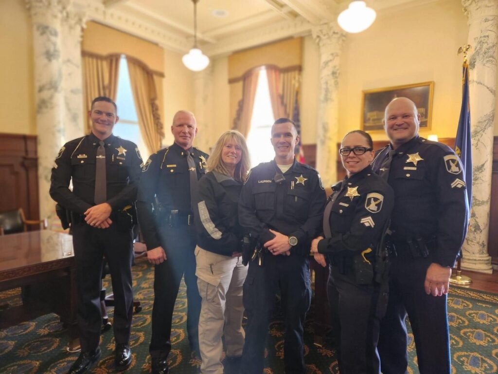 At the Capitol with all the Idaho State police officers