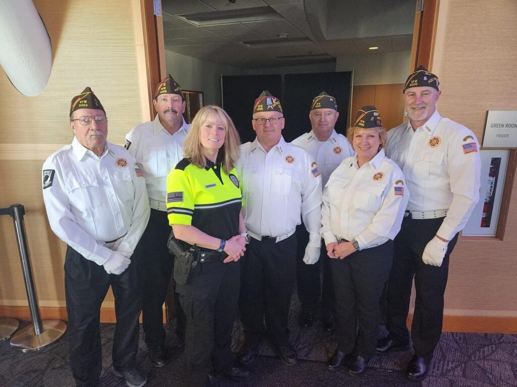 Michaella Franklin at the Capitol with all the Idaho State police officers
