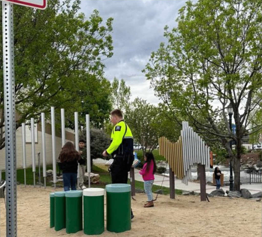 secured children playground